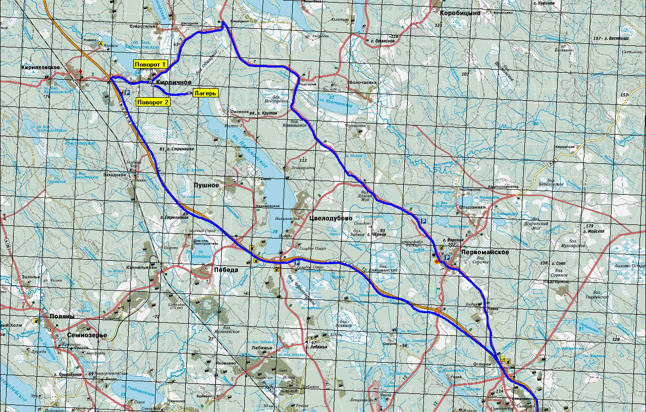 Карта семиозерье ленинградская область