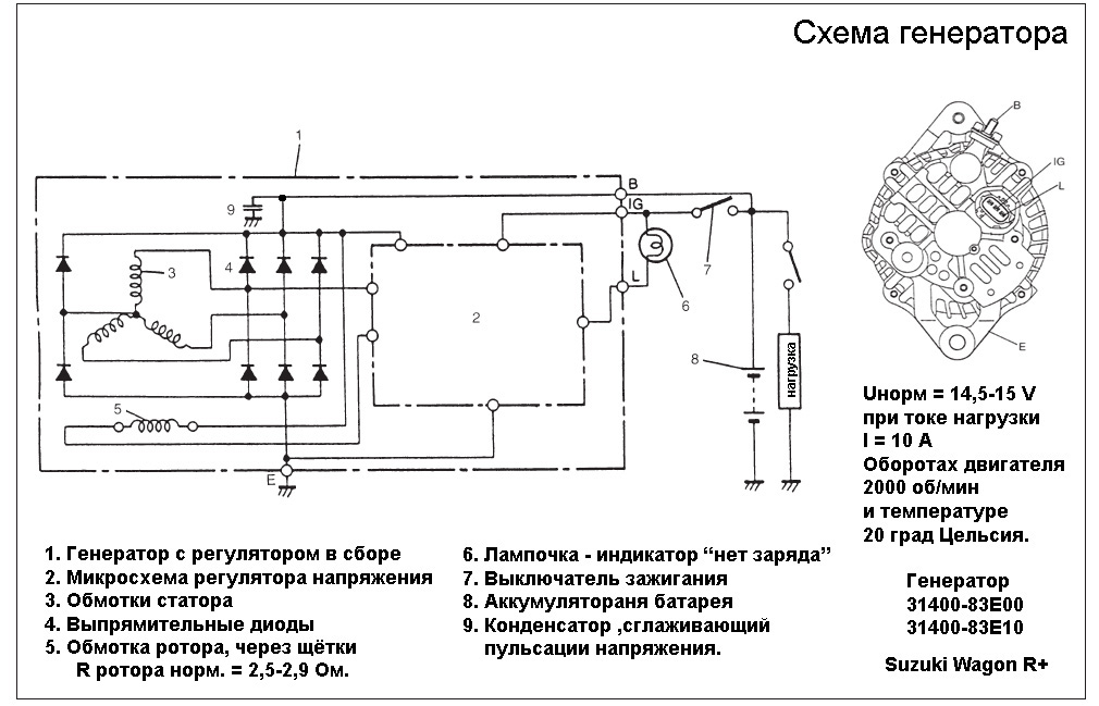 Схема подключения генератора. Реле-регулятор генератора Киа Рио схема. Схема подключения генератора Тойота Камри 40. Схема реле генератора VALEO. Электрическая схема регулятора напряжения генератора автомобиля.